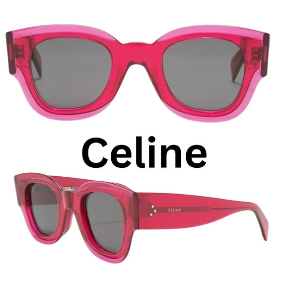 New CELINE ZOE Sunglasses Petrol Pink Transparent